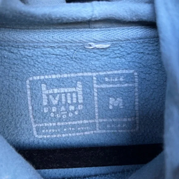 HVIII Brand Goods Hoodie Blue White Logo Powerlifting Weight Gym Size Medium M - Picture 4 of 9